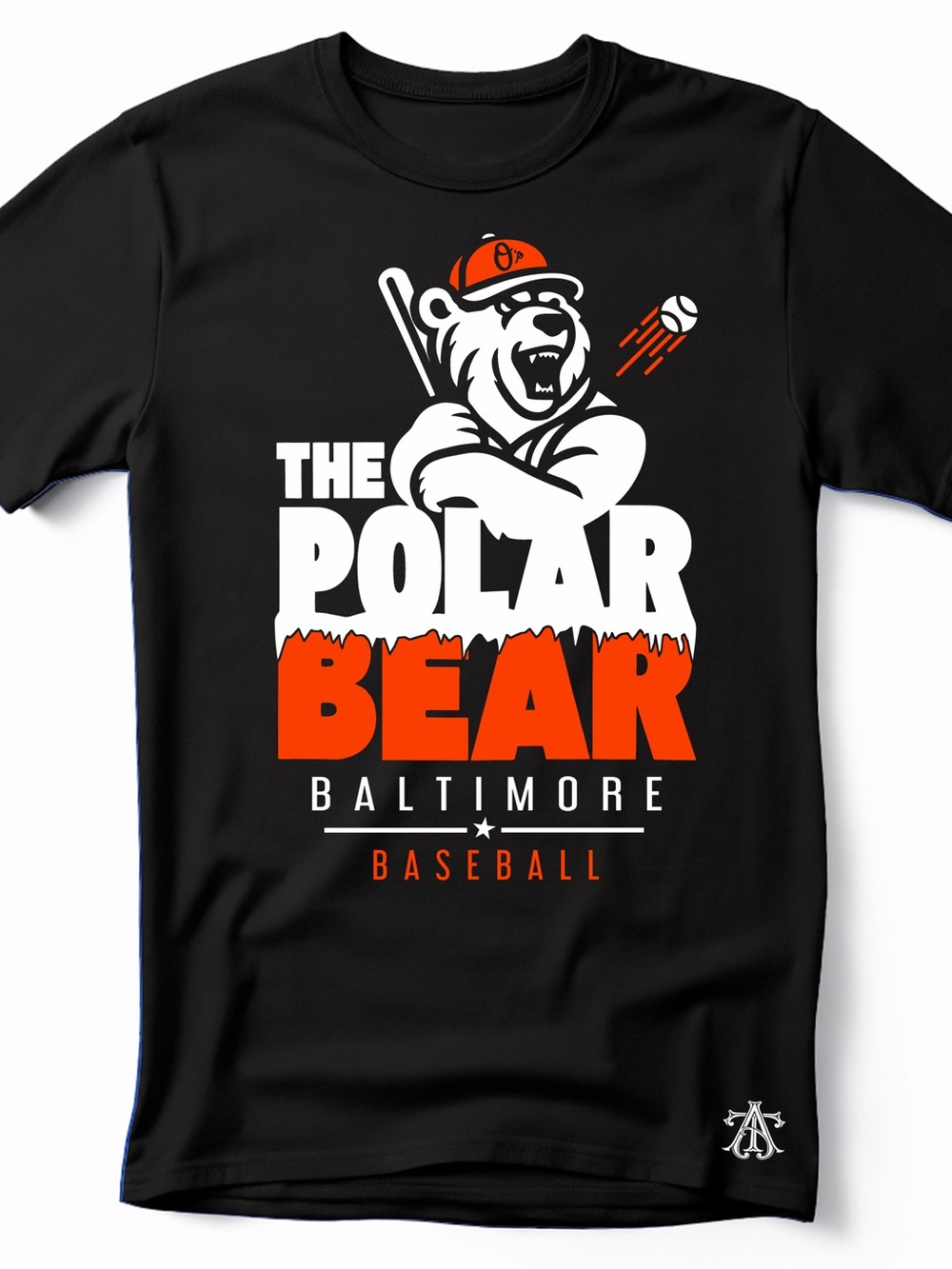 POLAR BEAR PETE, Baltimore Orioles themed t-shirt - Adult & Kids sizes available